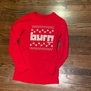 Burn Boot Camp Red Holiday Thermal - Small - NEW